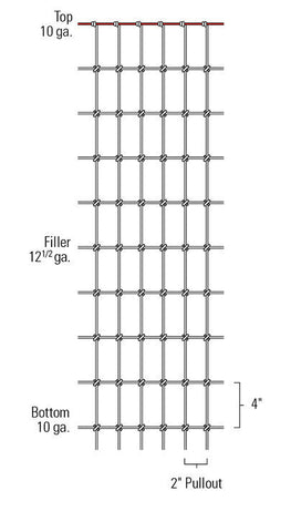 Square Deal® Black Non-Climb Horse Fence 100-ft. Class 1 #1972-2-12½