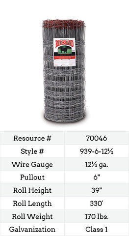 Monarch® Field Fence 330-ft. #939-6-12½
