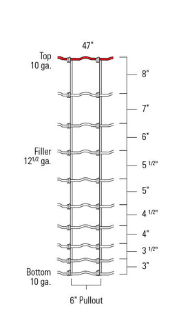 Monarch® Field Fence 330-ft. #1047-6-12½ graduated mesh spacing image