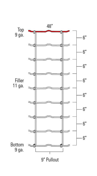 Red Brand Monarch® Specialty Field Fence 330-ft. #948-9-11 Mesh Spacing Image