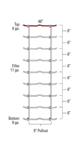 Red Brand Monarch® Specialty Field Fence 330-ft. #948-9-11 Mesh Spacing Image