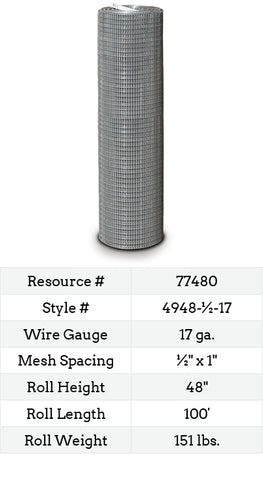 Keystone LG Welded Wire 100-ft. #4948-½-17