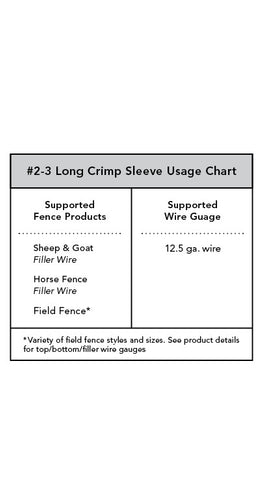 Crimp Sleeve 2-3# Long - 100 count