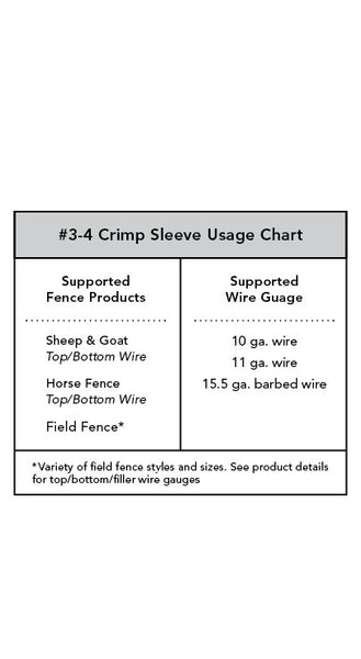 Crimp Sleeve 3-4#  - 25 count