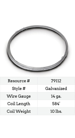 Galvanized Smooth Wire 14 Gauge - 584-ft.