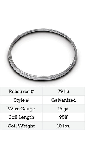 Red Brand Galvanized Smooth Wire 16 Gauge - 958 ft.