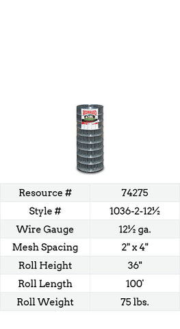 Welded Wire 100-ft. #1036-2-12½