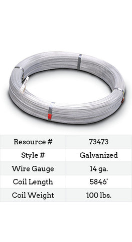 Galvanized Smooth Wire 14 Gauge - 5846-ft.