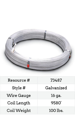 Red Brand Galvanized Smooth Wire 16 Gauge - 9580 ft.