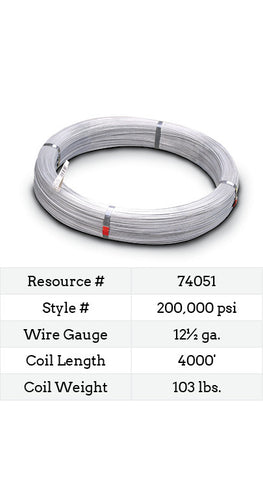 Red Brand High Tensile Smooth Wire 12½ Gauge 200,000 PSI - 4000 ft.