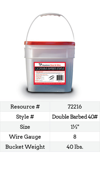 Red Brand Toughcoat™ Premium Barbed Staples 1½-in. 40-lb. Bucket Image