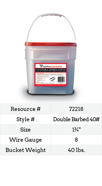 Red Brand Toughcoat™ Premium Barbed Staples 1¾-in. 40-lb. Bucket