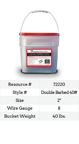 Red Brand Toughcoat™ Premium Barbed Staples 2-in. 40-lb. Bucket Image