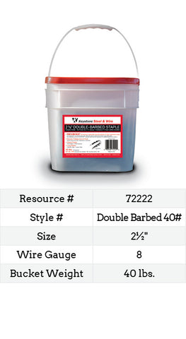 Red Brand Toughcoat™ Premium Barbed Staples 2½-in. 40-lb. Bucket Image