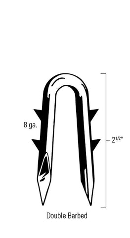 Red Brand Toughcoat™ Premium Barbed Staples 2½-in. 40-lb. Bucket Individual Staple Image