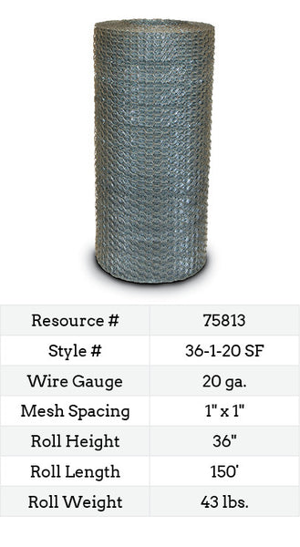 Keystone Keymesh® Stucco Netting 150-ft. #36-1-20 SF