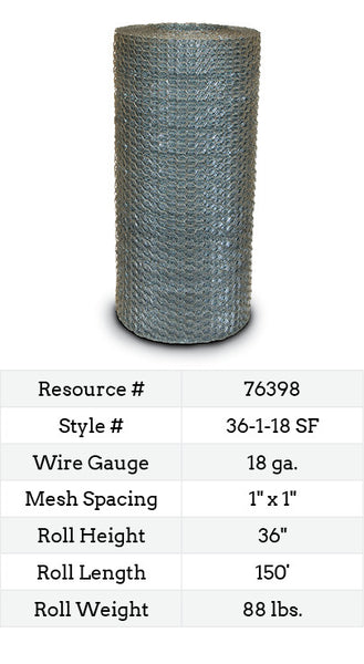 Keystone Keymesh® Stucco Netting 150-ft. #36-1-18 Square Feet