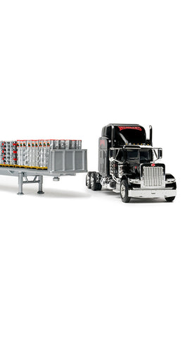 Red Brand Die-Cast Flat Bed Truck