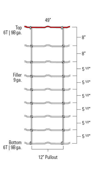 King Ranch Field Fence 330-ft.  #949-12-9 mesh spacing image