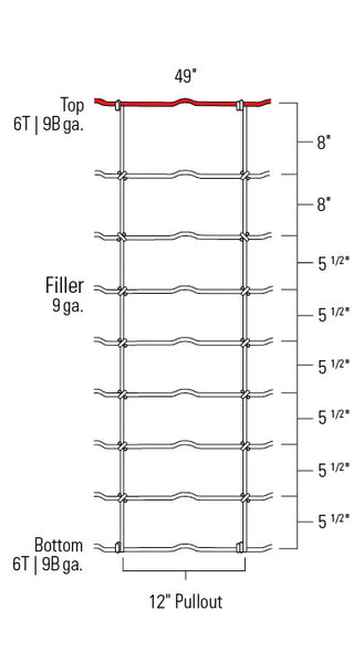 King Ranch Field Fence 660-ft.  #949-12-9 mesh spacing image