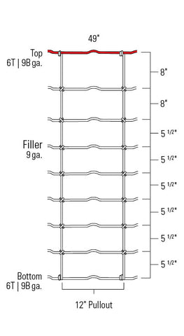 King Ranch Field Fence 660-ft.  #949-12-9 mesh spacing image