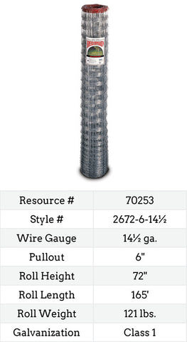 Monarch® Deer & Orchard Fence 165' L x 72" H