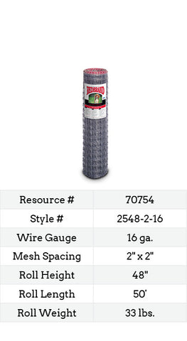 Red Brand Yard, Garden & Kennel 50-ft. #2548-2-16 Fence Roll Image