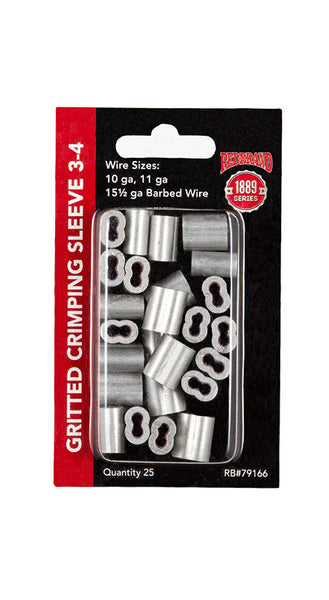 Crimp Sleeve 3-4# 25 Count clam shell