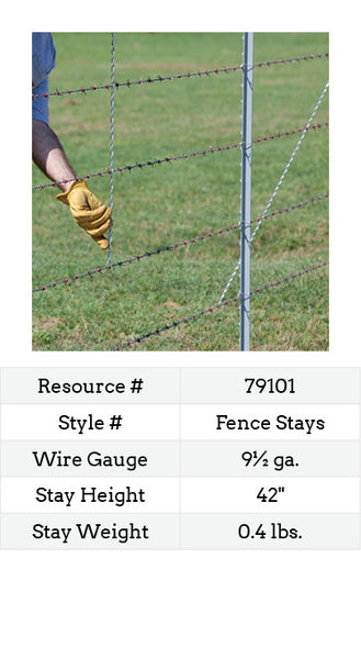 Red Brand Fence Stays - 42-in. for use with barbed wire