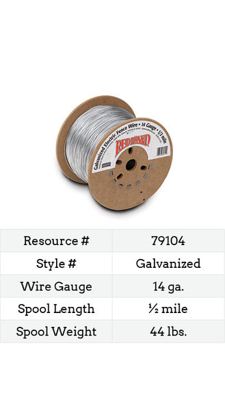 Red Brand Galvanized Electric Fence Wire 14 Gauge - 2640 ft