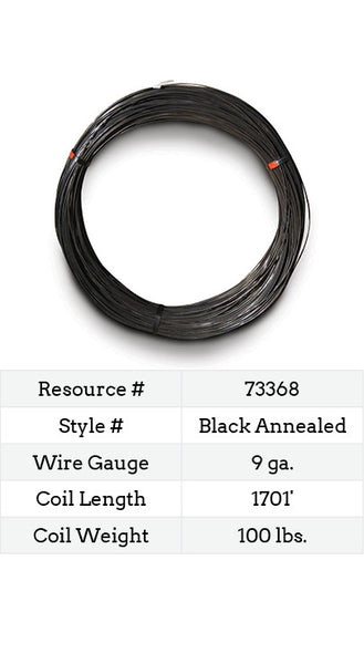 Red Brand Black Annealed Smooth Wire 9 Gauge - 1701 ft. 