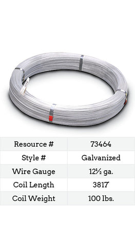 Galvanized Smooth Wire 12½ Gauge - 3817-ft.