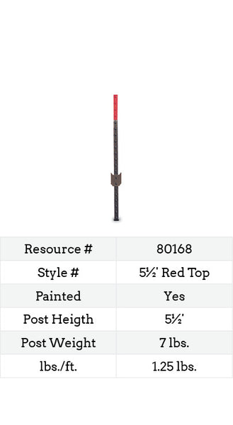 Red Brand Red Top Studded T-Post - 5½-ft. Product Image